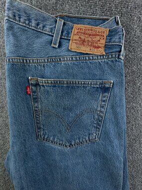 VTG Levi’s 501 40x32 Adult Denim Jeans Button Fly Straight Cut Red Tab Cotton